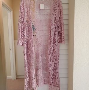 Lavender Urban Outfitters Lace Kimono